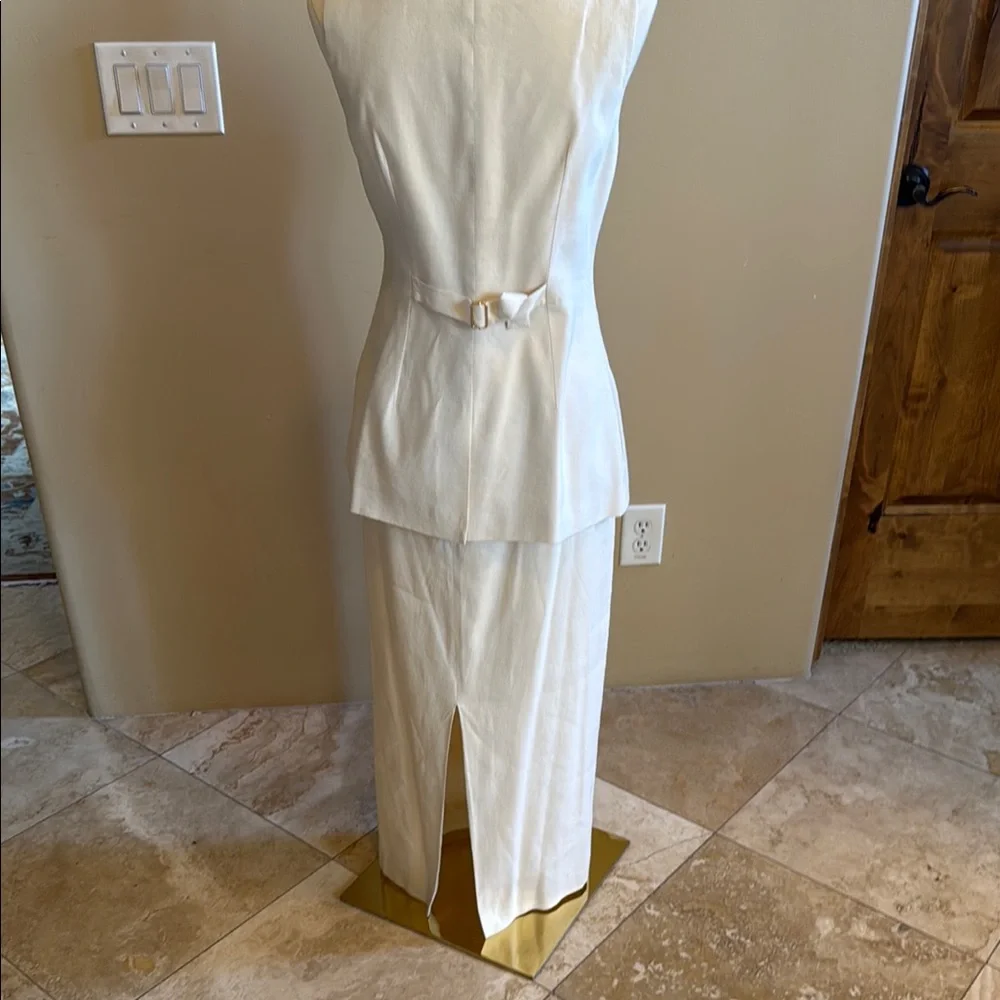 Beige Vest and Skirt co-ord set by MG Style for Antonio Melani at Dillards. - Picture 5 of 7